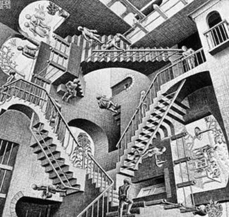 Relativity by M.C. Escher