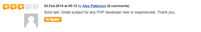 good feedback joindin